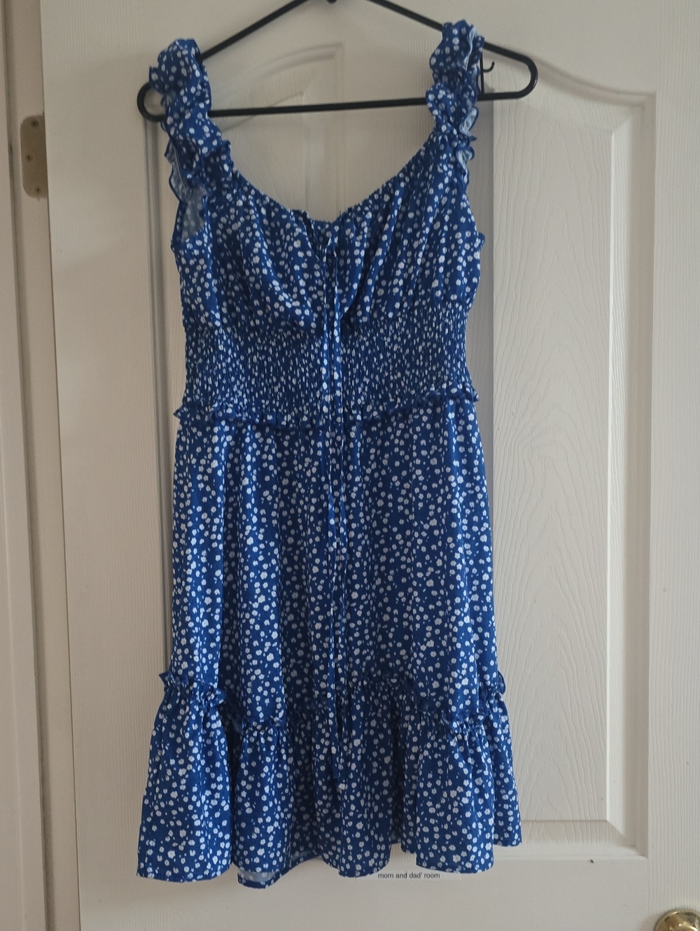 Blue Floral Ruffle Sundress